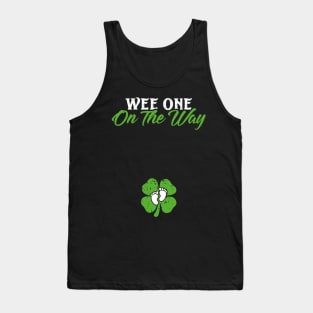 Wee One On The Way St Patricks Day Pregnancy Announcement Tank Top